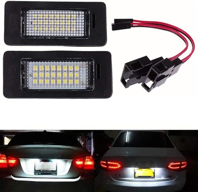 Ricoy 2x License Number Plate LED Light Lamp For A4 B8 A5 Q5 Passat S5 Error Free