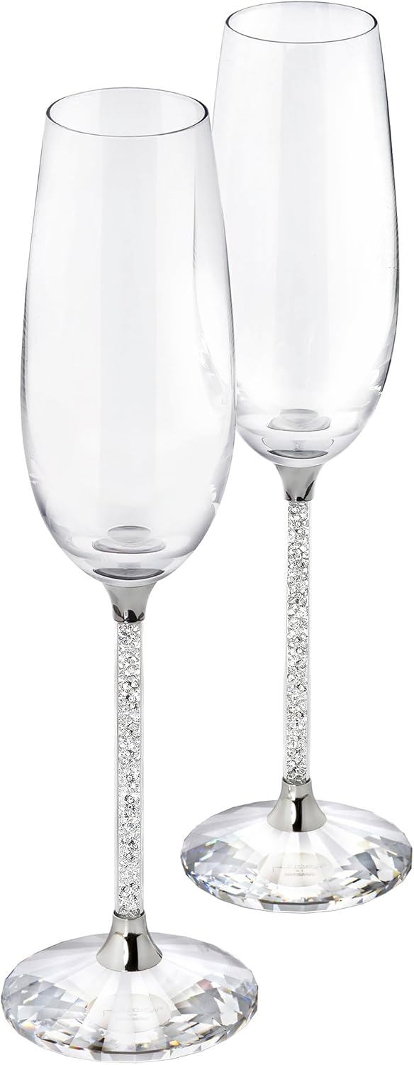 Swarovski Crystalline Clear Crystal Toasting Flutes, Set of 2