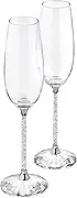 Swarovski Swarovski Crystalline Clear Crystal Toasting Flutes, Set of 2