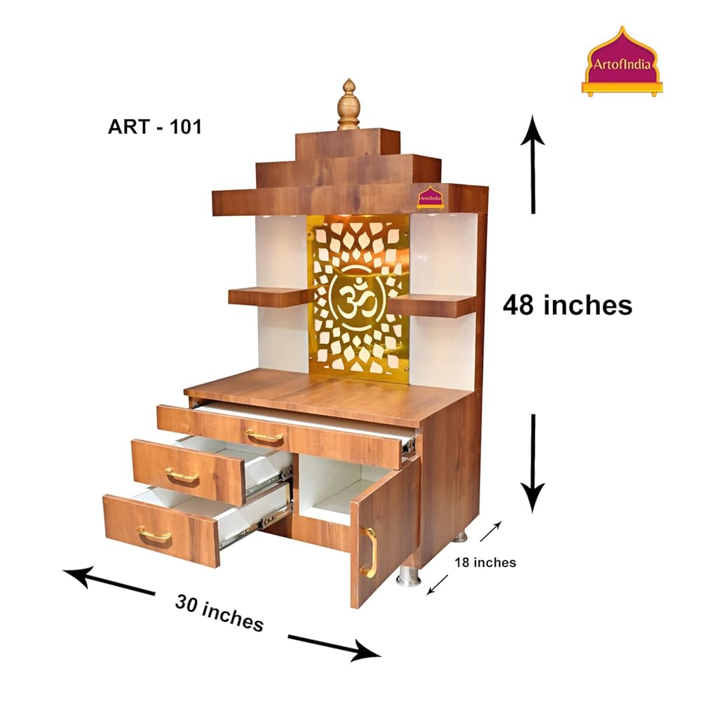 ARTOFINDIA Modular Wooden Temple | Mandir for Home | Nepal | Ubuy