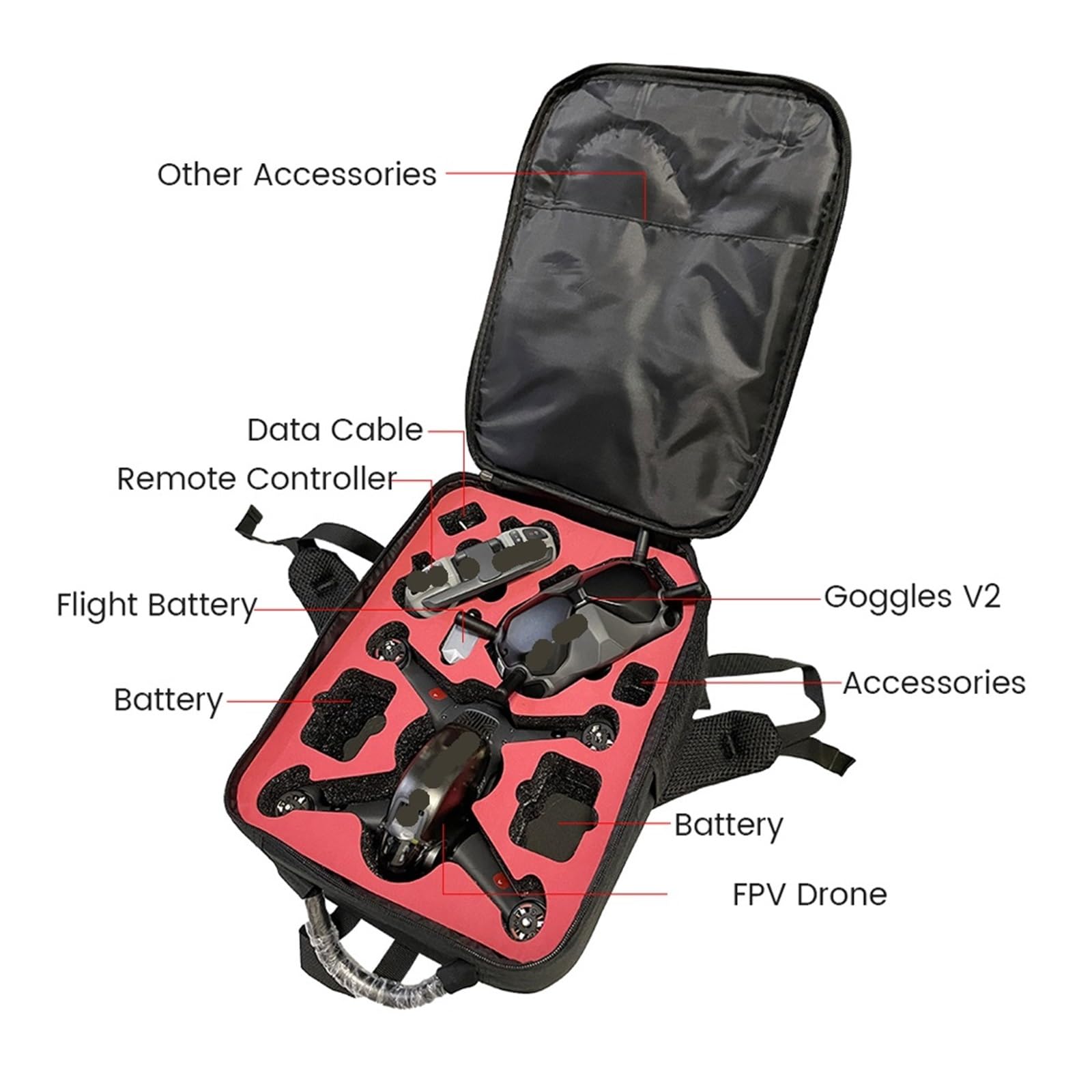 Compatibile Con Lo Zaino For Drone DJI FPV, Custodia Impermeabile For Il Trasporto A Tracolla Con Custodia For Occhiali