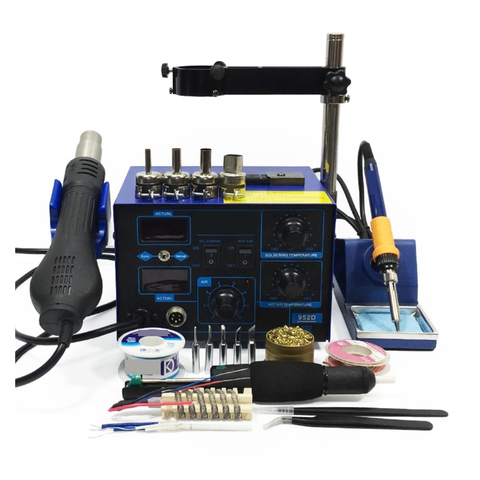 952D++ Standard Rework Station Soldering Iron Hot Air Rework Station Hot Air Gun Soldering Station
