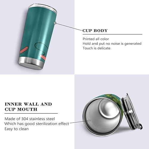 Miniatura 2 de Vaso de dinosaurio con tapa de pajilla, vaso de acero inoxidable de 12 onzas, taza de café de viaje con aislamiento al vacío de doble pared para