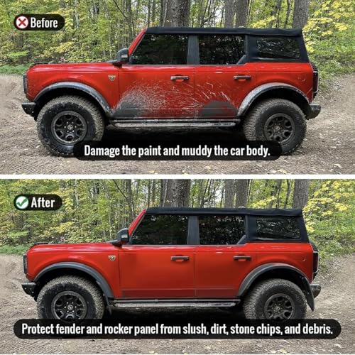 Image of Mud Flaps for Ford Bronco 2021-2026 Front and Rear Splash Guards for Bronco | Not for Sport and Sasquatch, Easy Installation