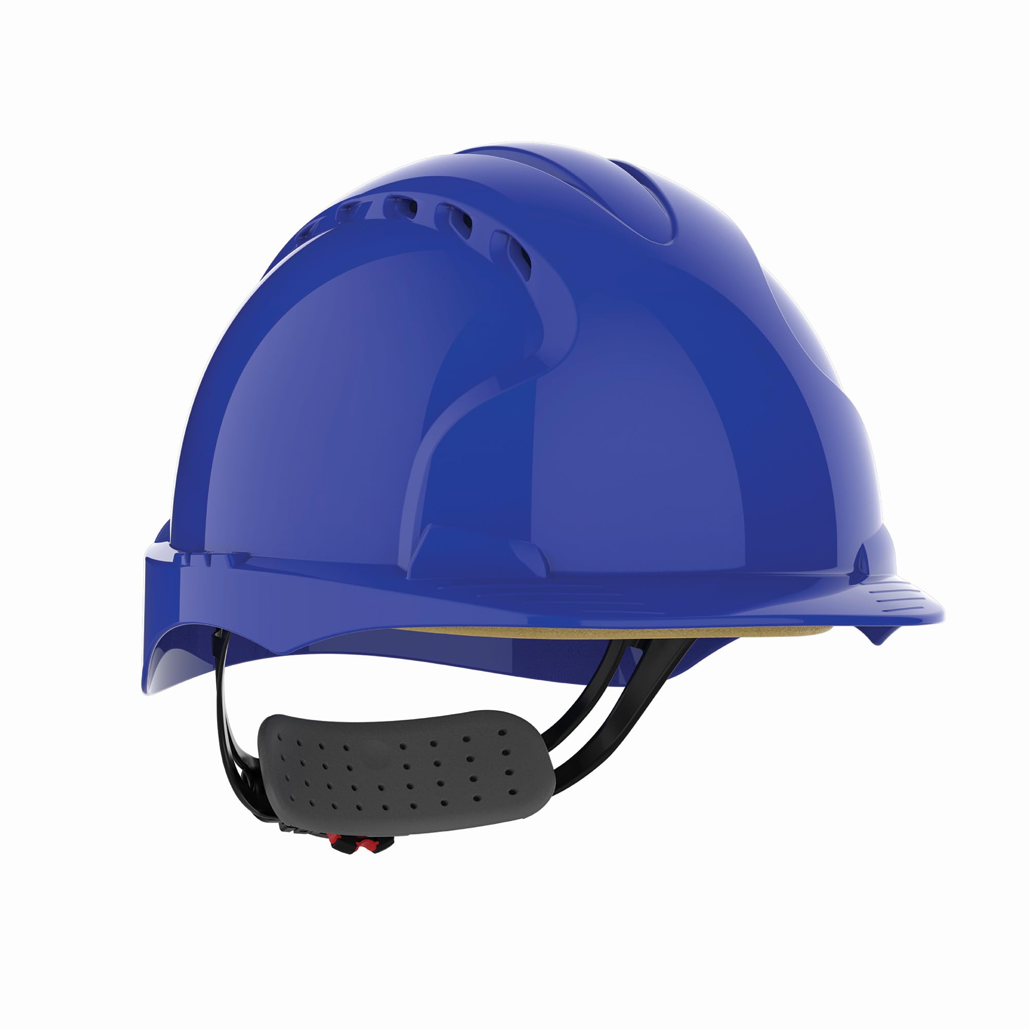 JSP EVO3 Safety Helmet Hard Hat - Vented - Blue - Wheel Ratchet Adjustment - Comfortable Adjustable Fabric Harness - Lightweight - For Construction, Building, Civil Engineering & Industry - EN397