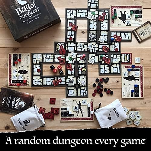 Bag of Dungeon - a dungeons and dragons style family fantasy adventure board game for 1-4 players ages 7 and up