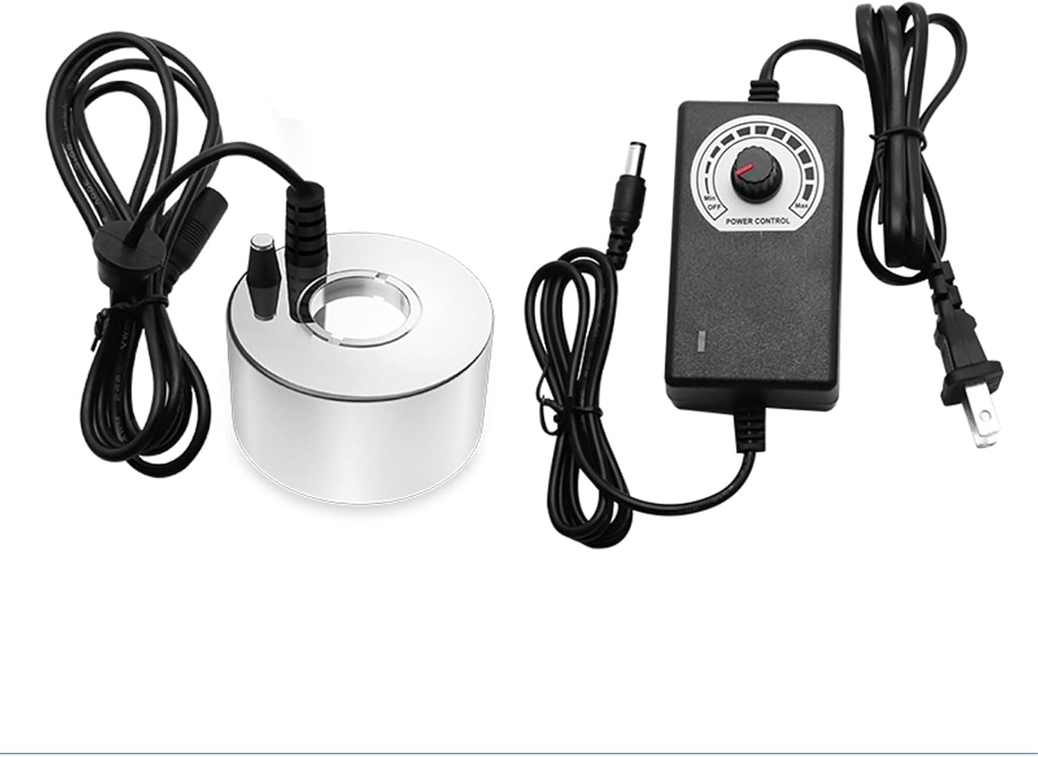 Ultrasonic Mist Maker 24V Nebulizer Atomizer Head Without Lights for Greenhouse Garden Lawn and Pond (Color : Adjustable Speed)