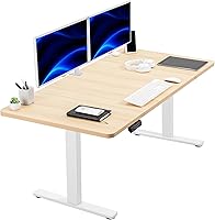 Vista 16 de VIVO DESK-KIT-1B7N-36 - Escritorio eléctrico de pie rústico de 71 x 36 pulgadas, ajuste de altura de memoria, serie 1B, marco negro con parte