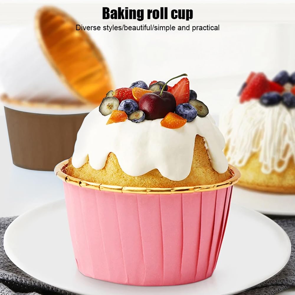 Pirottini Carta Pirottini per cupcake 50 PCS Cupcake Pirottini per Dessert Festa in Casa Matrimonio Compleanno Laurea Decorazione (Blu