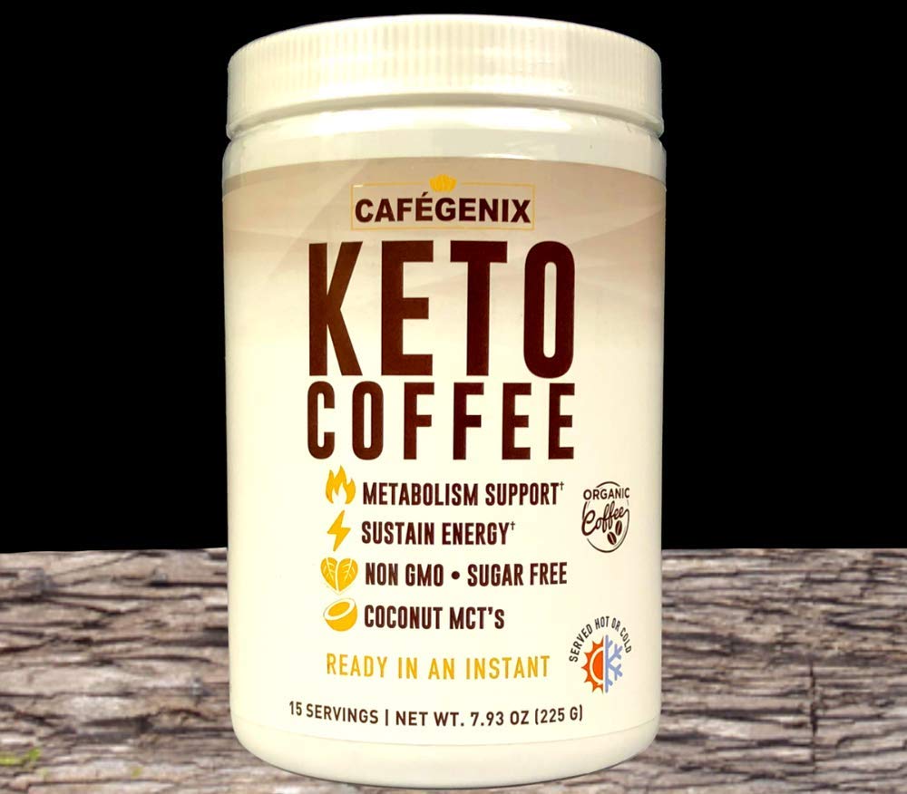 Keto Coffee Cafegenix Original Instant 7.93 oz Organic Non GMO Sugar Free MCT's