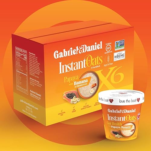 Gabriel & Daniel Instant Oatmeal w/Papaya & Banana – Non-GMO,