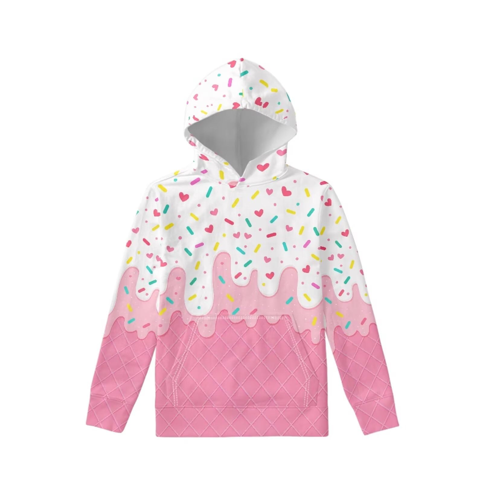Coloranimal Unisex Girls and Boys Long Sleeve Hoodies Hoody Athletic Pullover Sweatshirts Tops Age 6-16year