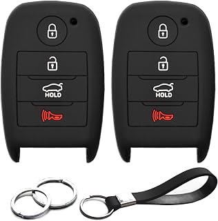 2pcs Compatible with Kia Optima Rio Sedona Forte Soul Sportage Sorento NIRO Forte Koup Soul EV Key Fob Cover Case Key Chain Protector Smart 4 Buttons Keyless Remote Holder SY5JFFGE04