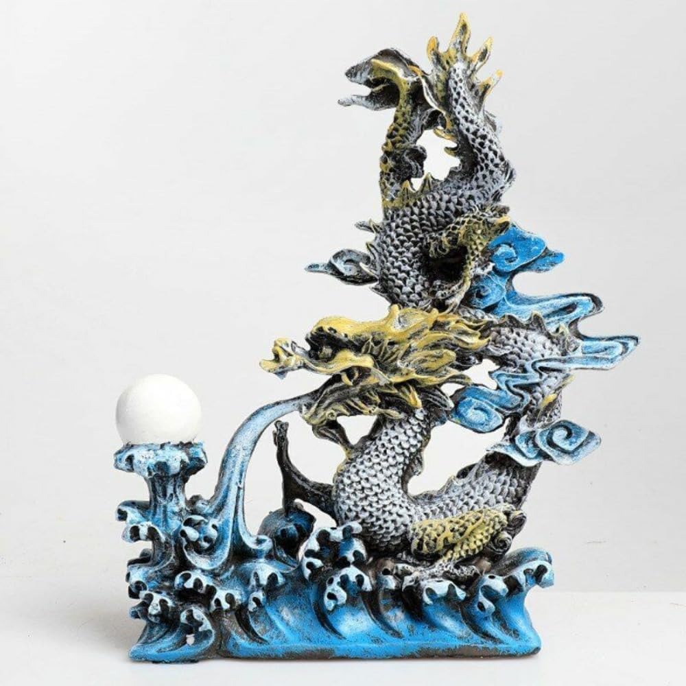 7.28" Aquarium Fish Tank Landscaping Simulation Dragon Ornaments Aquascape Decor