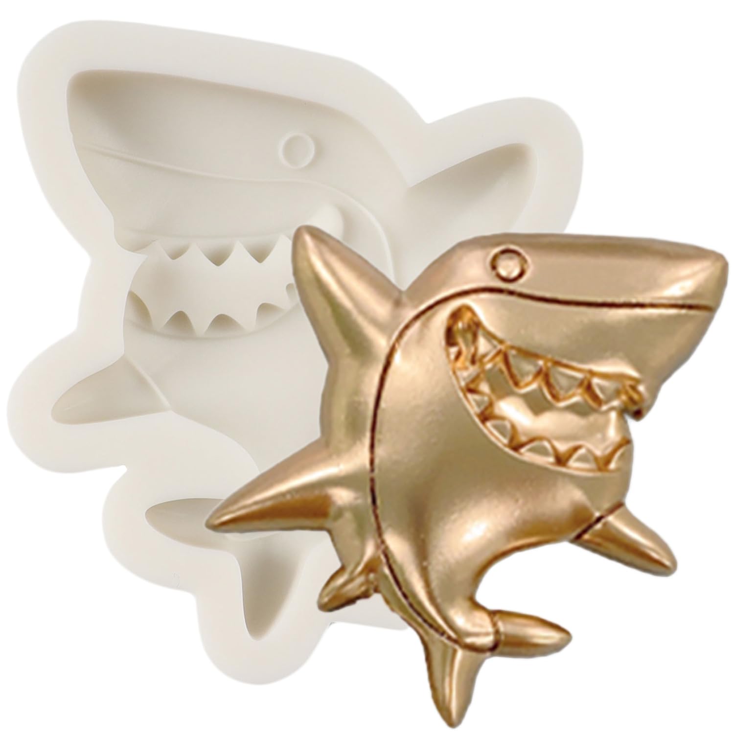 QDMOLDS Ocean Shark Fondant Molds Marine Theme Silicone Molds for Cake Decoration Cupcake Topper Sugar Craft Candy Chocolate Gum Paste Polymer Clay