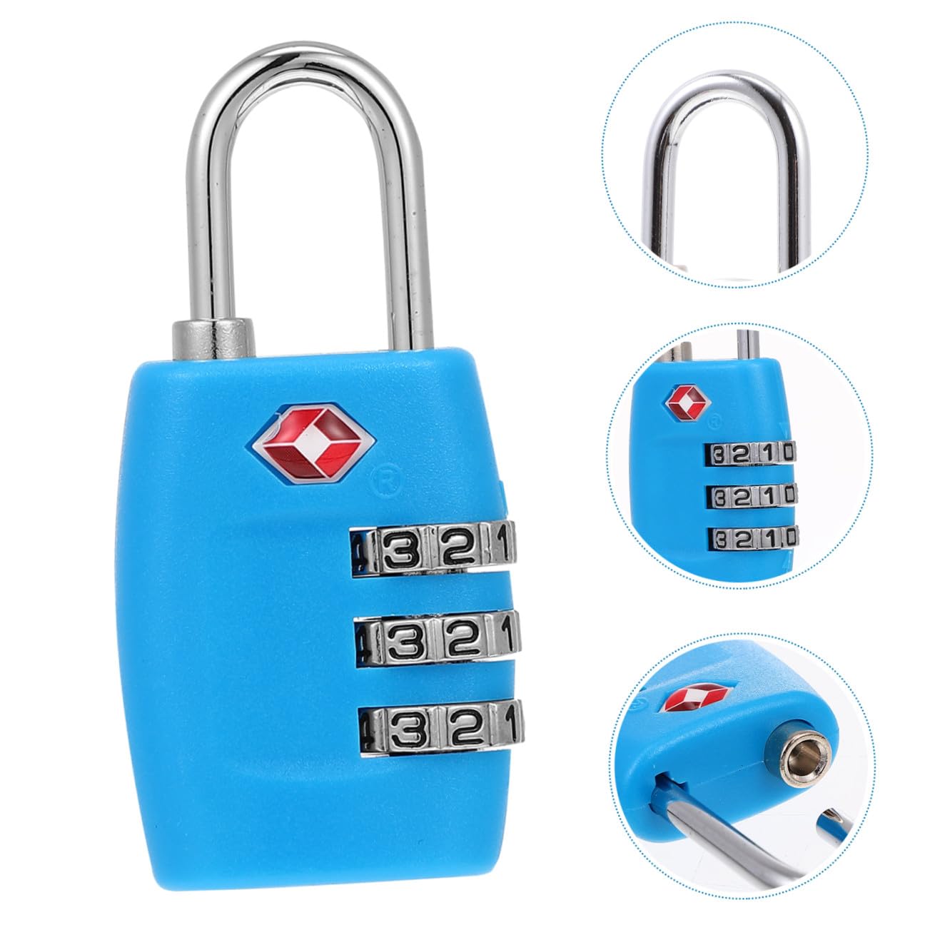 SOIMISS 6pezzi Serrature Per Valigie Tsa Approvate Serrature Metalliche Per Bagagli Sicurezza e Protezione Per Viaggi e Armadietti Facili Da Usare e Resistenti