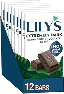 LILY'S Extremely Dark Extra Dark Chocolate Style No Sugar Added, Sweets ...