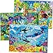 Puzzle da 100 Pezzi per Bambini 3 4 5 Anni - Set di 3 Puzzle da Pavimento Giganti - Impara Animali e Insetti della Foresta Oceanica - Giocattoli Educativi per Ragazzi e Ragazze dai 6 ai 7 Anni