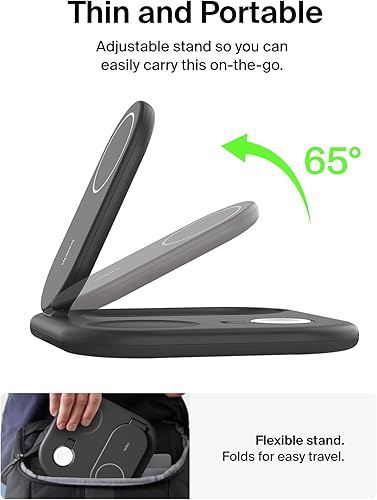 Miniatura 6 de Belkin 3-in-1 MagSafe-Compatible iPhone Charger - Foldable Magnetic Qi2 Certified, MagSafe Charging Station for Phone, Apple Watch, AirPods -