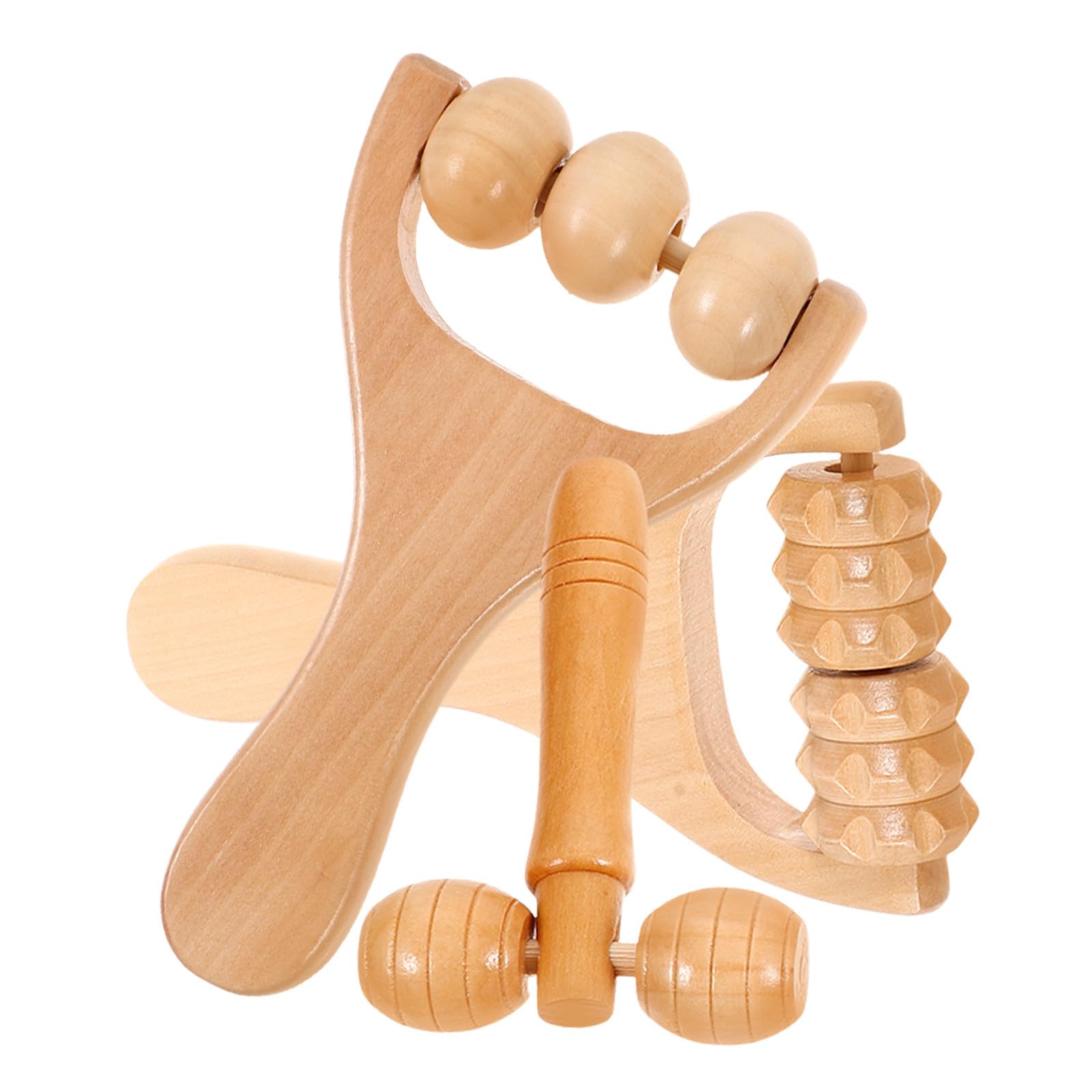 COLLBATH Manueller Massageroller für Füße und Rücken mit Feiner Politur Multifunktionales Massagegerät für Reise und Zuhause