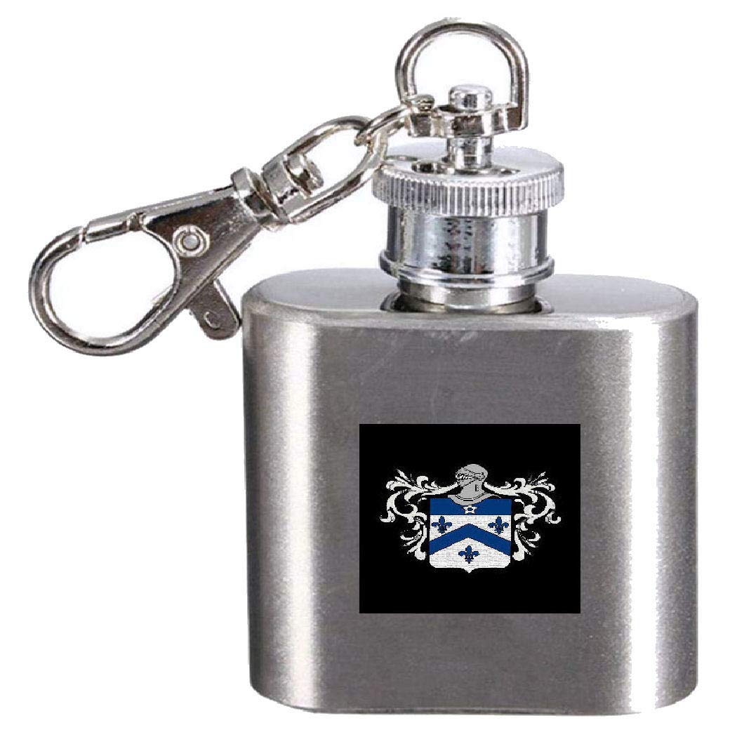 Flasque Hughes Family Crest avec blason de famille de 28,3 ml pour fiole de poche
