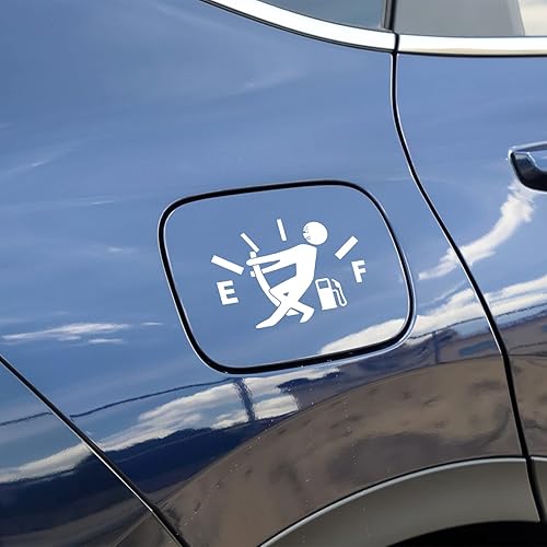 Miniatura 4 de LANZMYAN Cubierta del tanque de combustible Personalidad Funny Fuel Explosion Meter Personalidad Reflectante Coche Pegatinas (blanco)