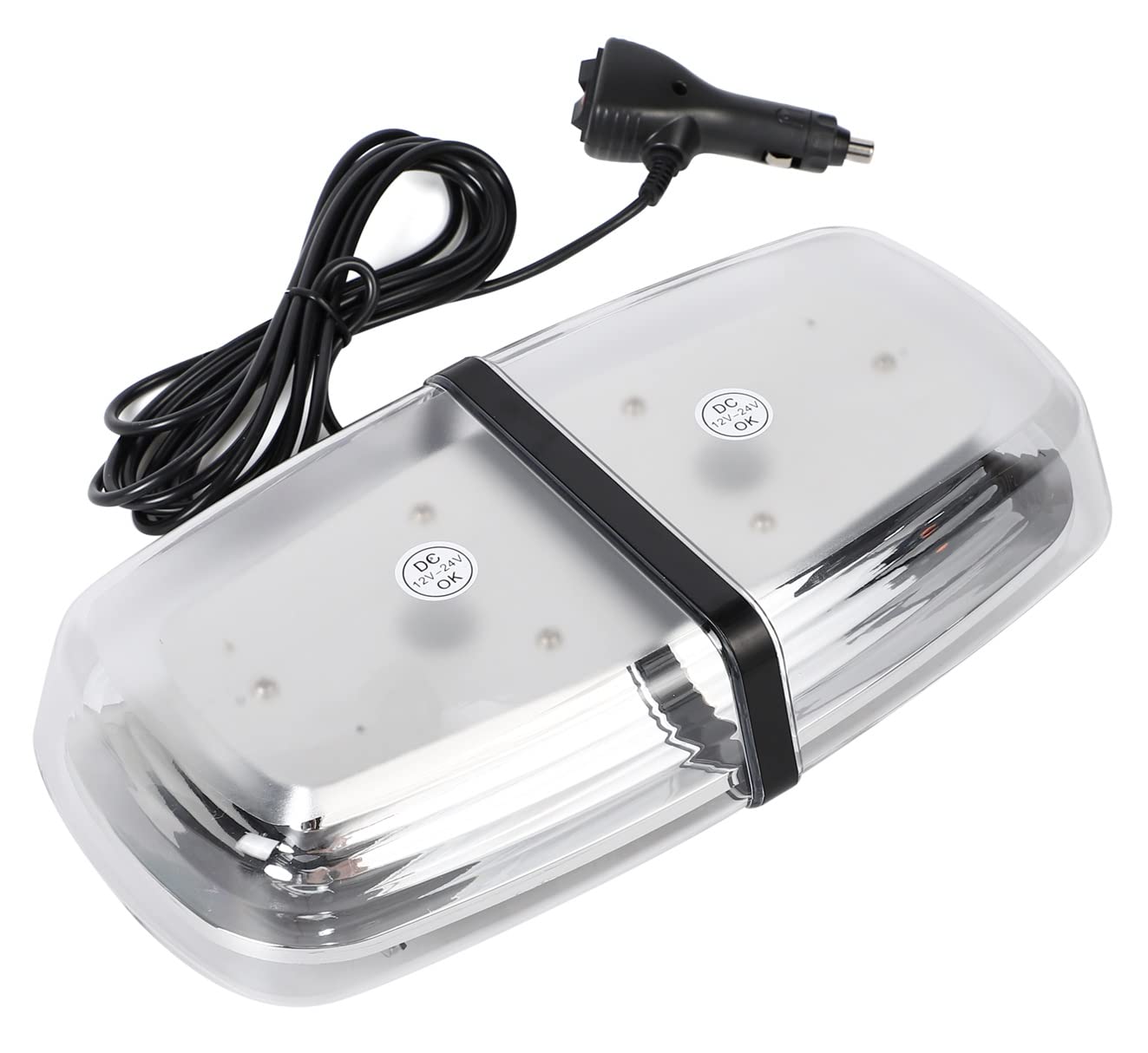 Amazon.co.jp: 警告灯 12V/24V LED 回転灯 アンバー発光 反射ミラー