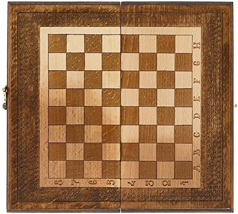 Walnut Handmade Armenian Chess Set 3 in 1 Backgammon Checkers High Detail Wooden Board Game Hand Crafted Nardi
