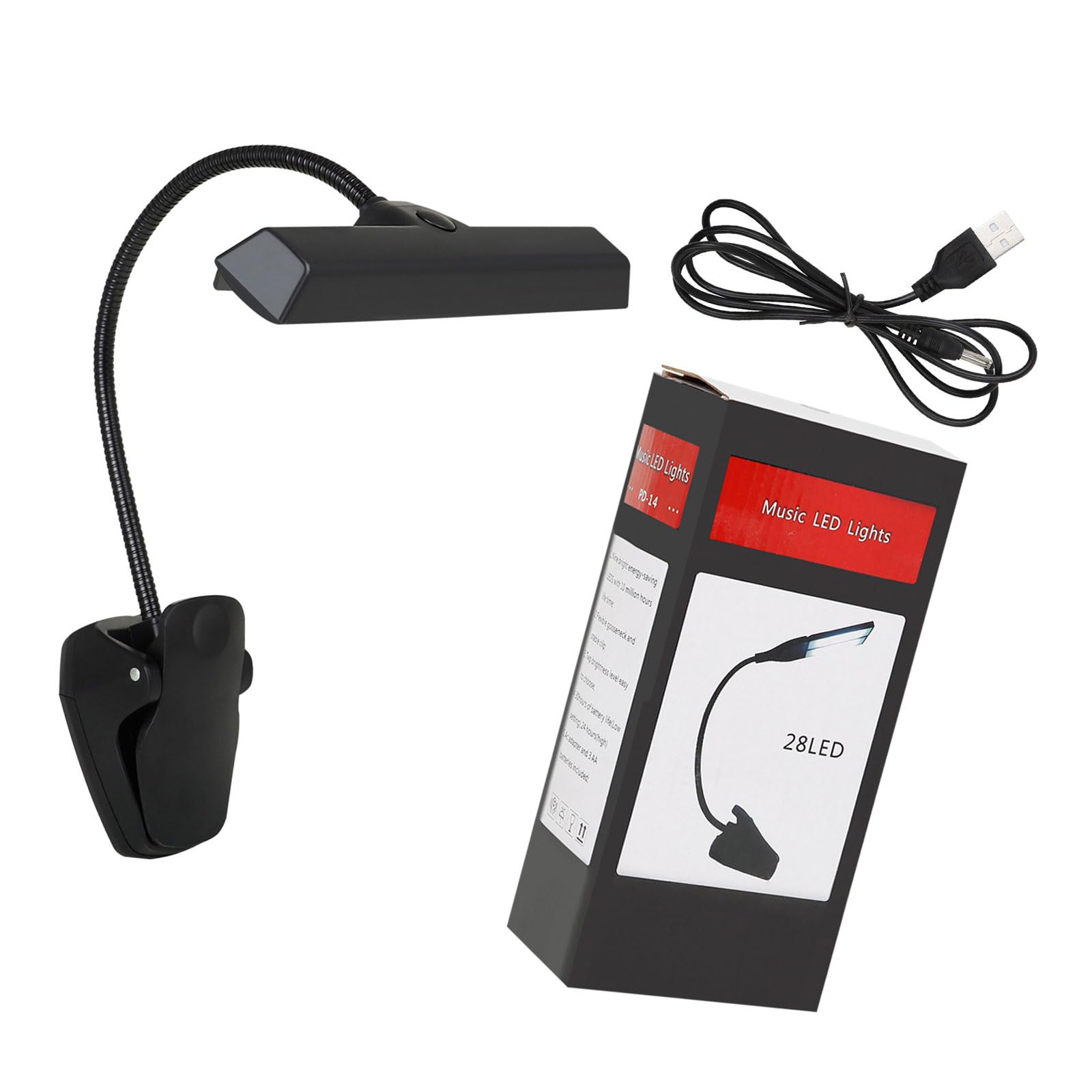 Soporte de música LED recargable, lámpara flexible con clip para piano, accesorios para instrumentos musicales