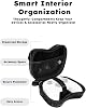 Funda para FLYDIGI Vader 5 Pro, PU, degradado mate negro, con cable de carga | Protección EVA, bolsillo de malla tipo panal, asa ancha, forro suave, estuche portátil de viaje 7