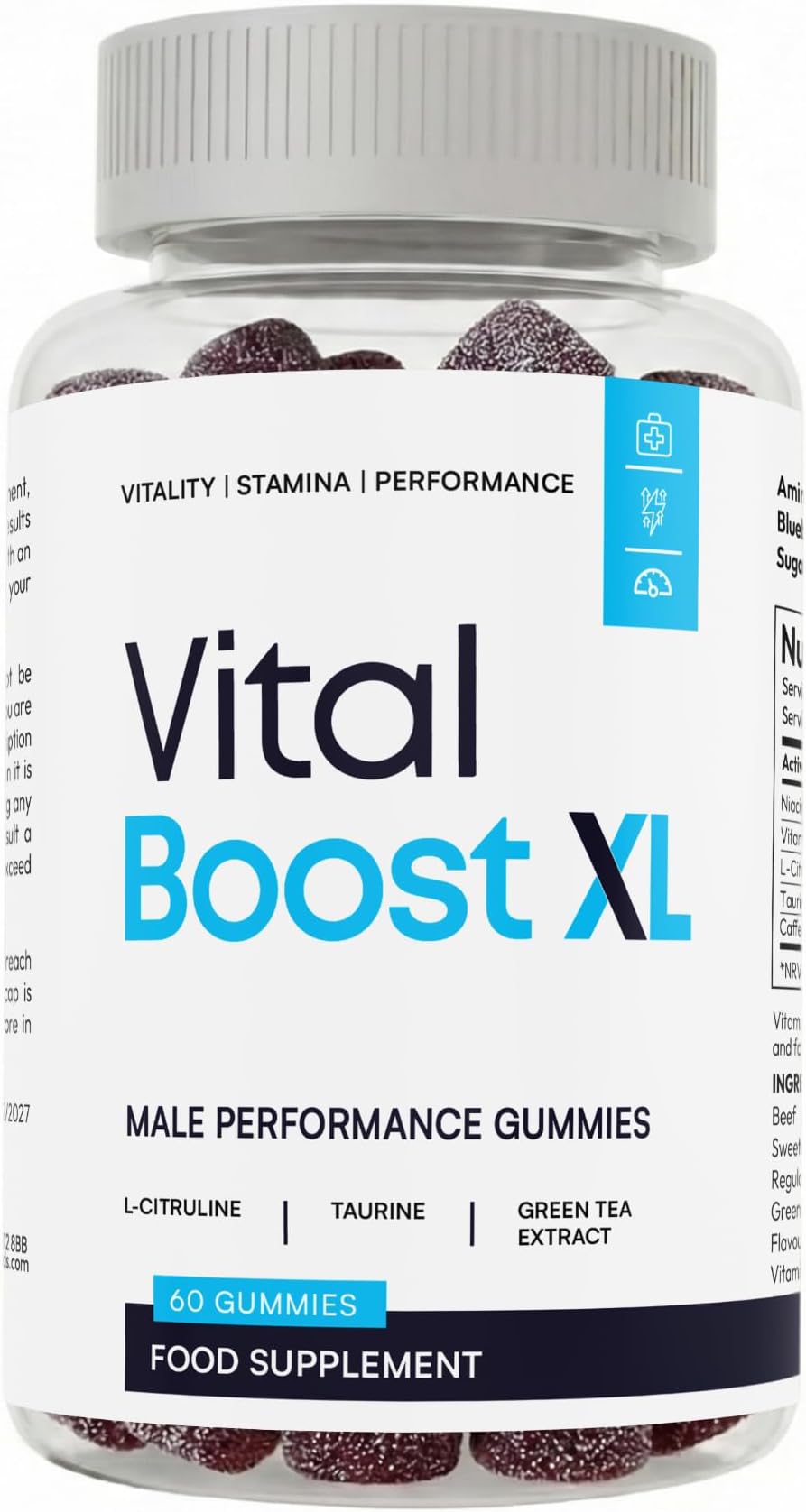 Vital Boost XL 60 Gummies All Natural Advanced Formula for Overall Health & Wellness Support