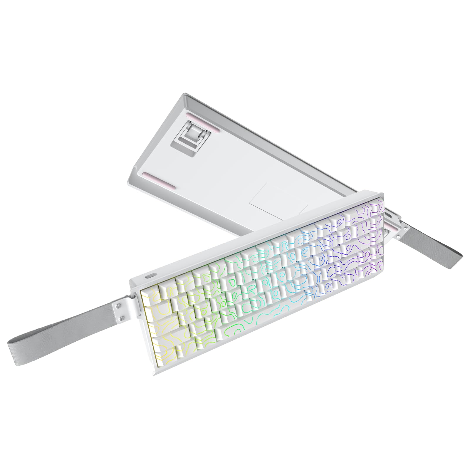 IROK Mer68 Wired 68 Keys, Magnetic Switch Mechanical Keyboard, 8KHZ Polling Rate/Latency As 0.125MS/256KHZ Single Key Scan Rate/ARGB/, Hot Swappable Gaming Keyboard(White)