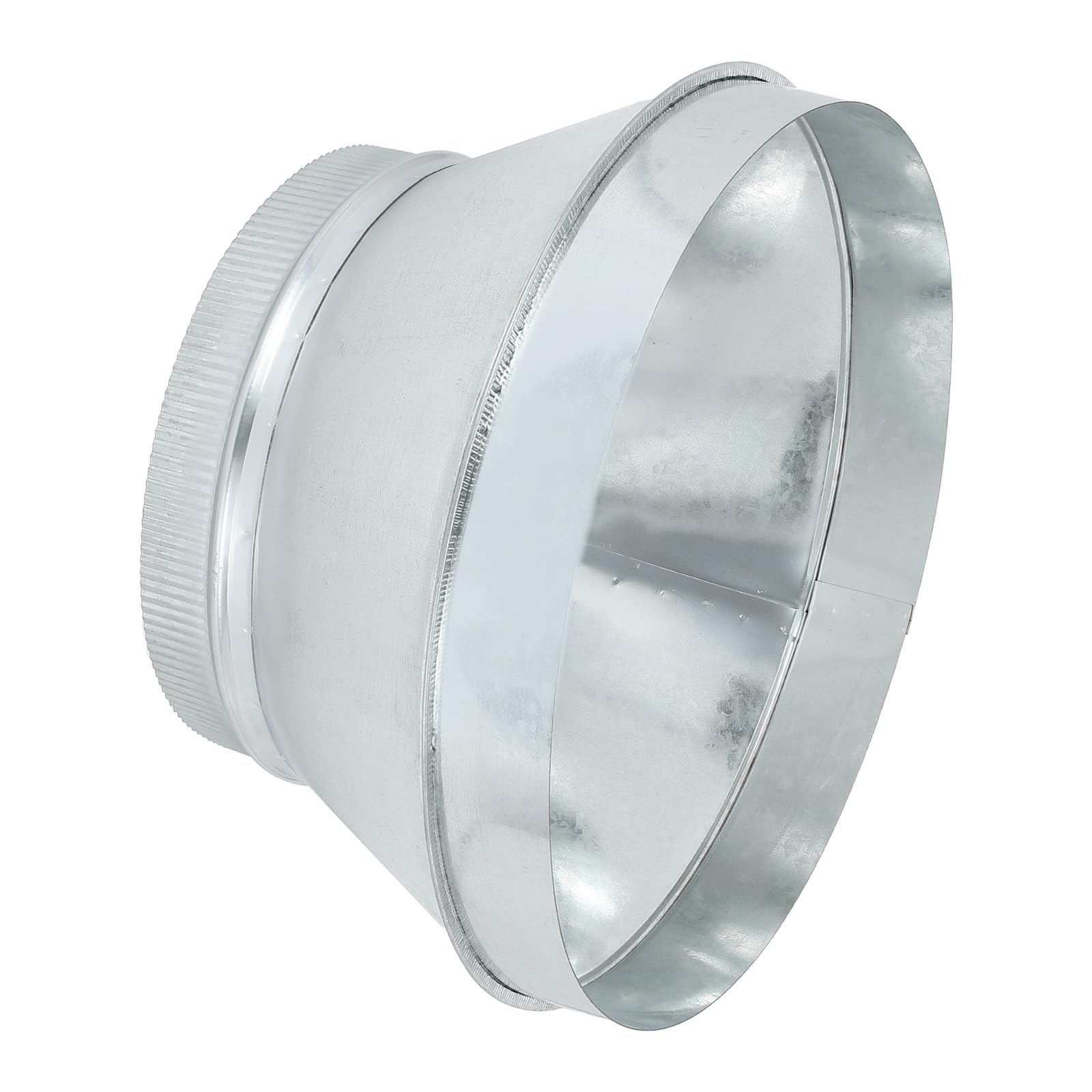 PATIKIL Reductor De Conducto De 14 Pulgadas A 10 Pulgadas, Reductor De Conducto De Aire Redondo De Acero Galvanizado Conector Adaptador Incrementador De Tubería Engarzado, Sistemas