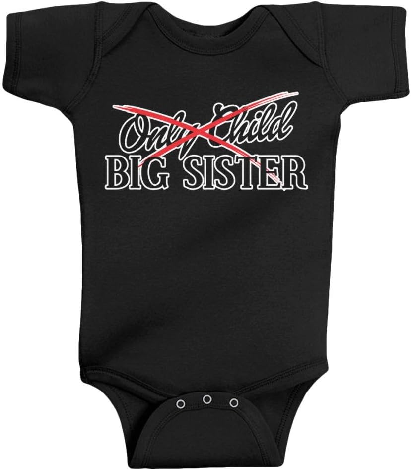 Threadrock Baby Girls' from Only Child to Big Sister Bodysuit