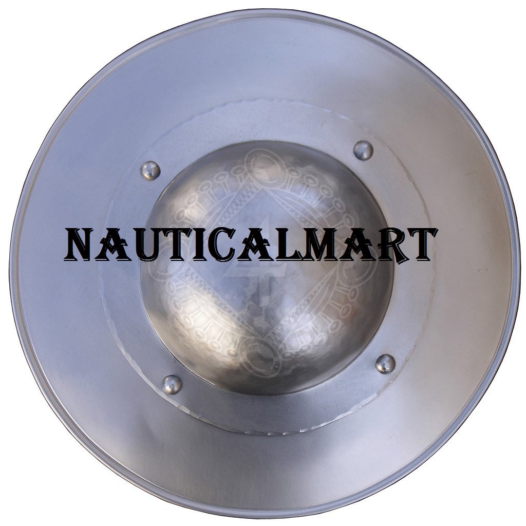 NauticalMart Functional Replica Medieval Buckler Steel Shield