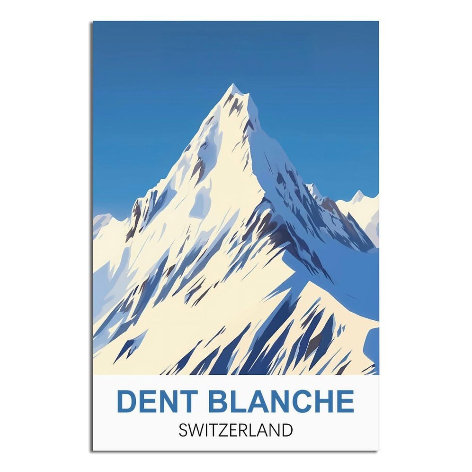 EZMLFA DIY Diamond Painting,Dent Blanche Switzerland 5D Landscape Diamond Painting Kits for Adult, Gem Art Crystal Art Kits for Adults, for Home Wall 50x60cm