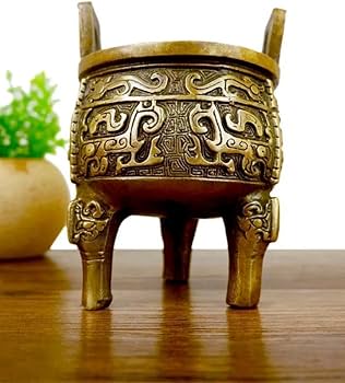 Amazon.co.jp: 青銅器 鼎 銅製倣古品 レプリカ 小型 中国 骨董品