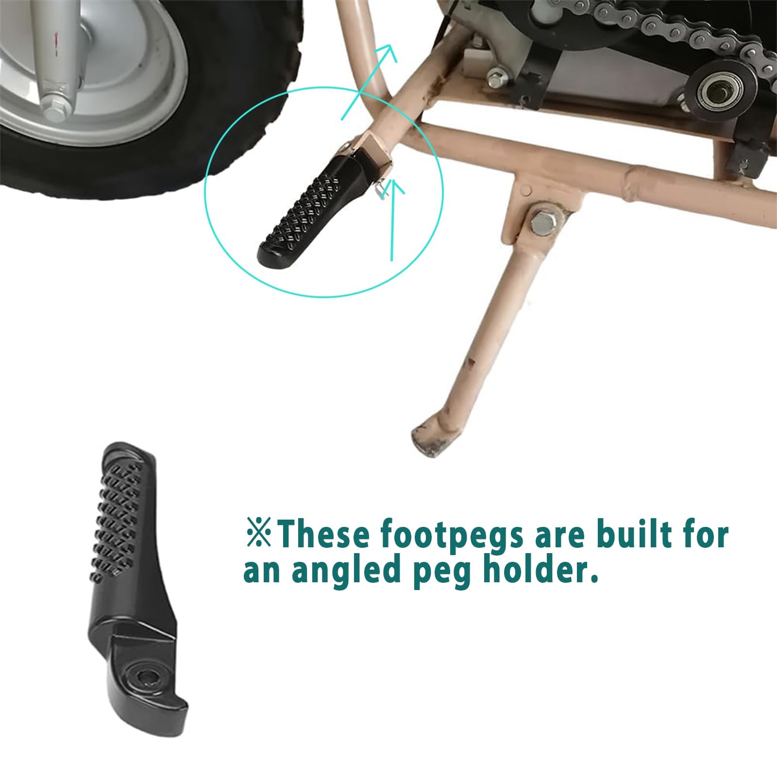 coleman mini bike foot pegs Peg RIGHT and Hardware for Bikes These lightweight and durable pegs are designed to fit any bike with a standard frame tube Mini Bike Mod! Forgot I