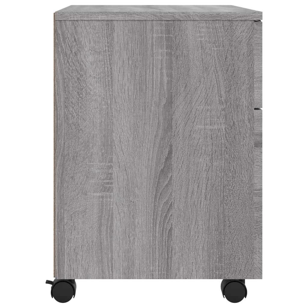 Aktenschrank mit Rollen, Rollcontainer, Mobiler Büroschrank, Büromöbel, Aufbewahrungsschrank für Home Office, 45 x 38 x 54 cm, Holzwerkstoff