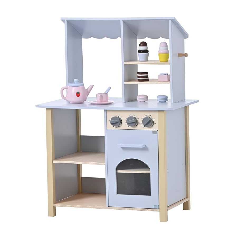 Amazon | おままごと キッチン 喫茶店 スイーツハウス 木製