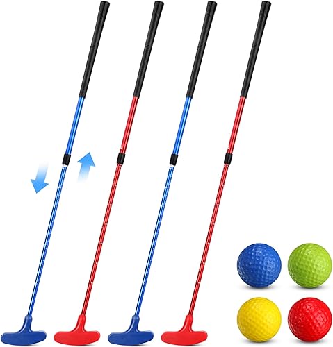 Vista 55 de Hiboom Putters de golf para hombres y mujeres, putter de golf de dos vías con 4 pelotas de golf, longitud ajustable, para niños, a granel