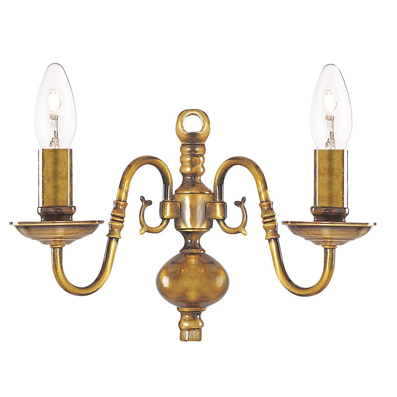 Searchlight Antique Brass 1019-2Ab Flemish Wall Light 20Cm