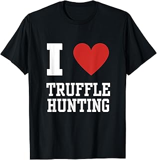 Truffle Hunting Dog Fungi Lover Love Heart Vintage Retro T-Shirt for Men Women Kids