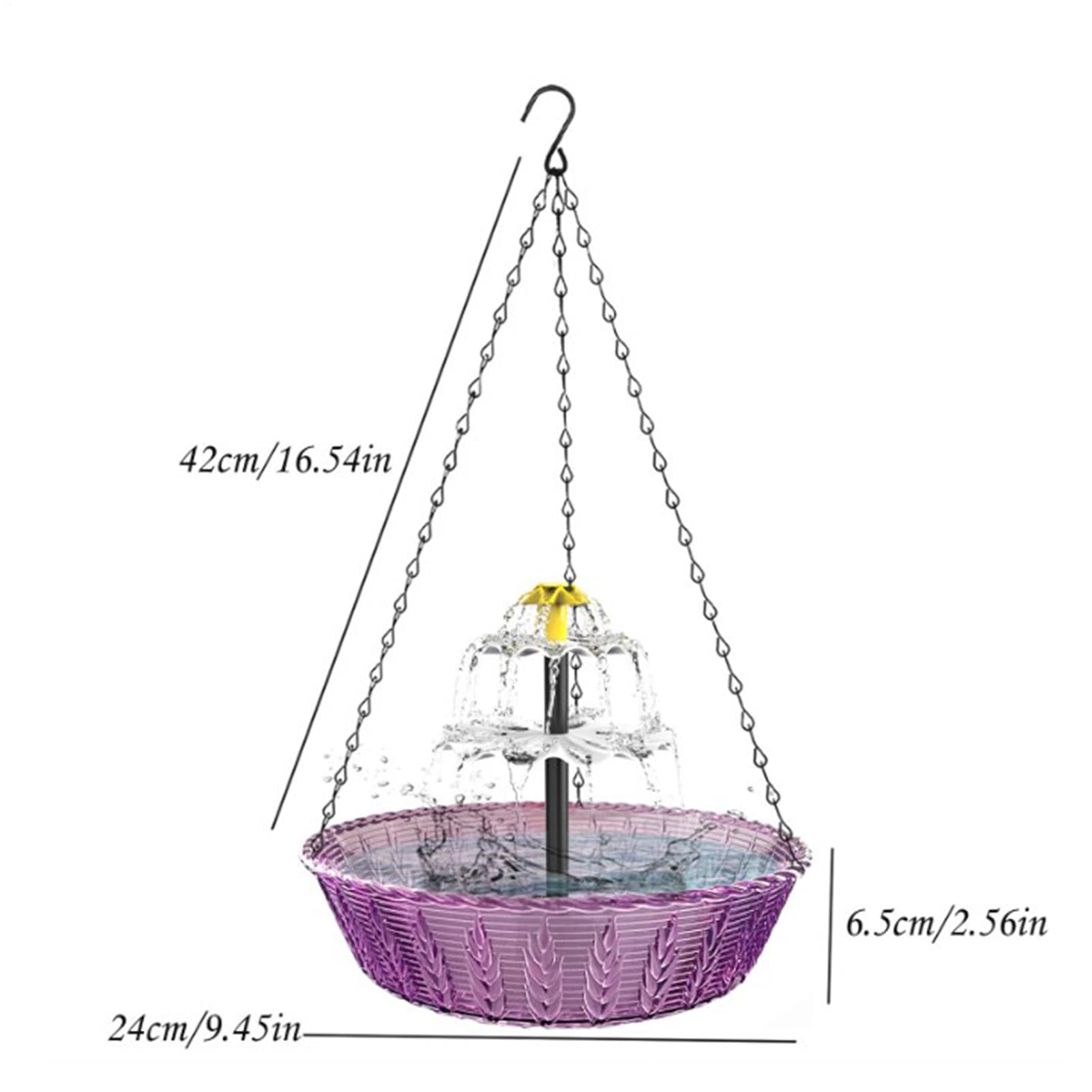 Fontana Solare Per Abbeveratoio Uccellis, Bagno Uccellis Sospeso A Cascata Solare Per Giardino, 2026 Solars Pompa acqua Bagni Uccelli_ Fontana Ciotolas, Novità Solars Water Feature Vaschette Uccelli_