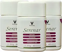 Kit 3 Potes Serenar Suplemento Alimentar Verbesen 60 Cápsulas – Vitaminas e Minerais para Mulheres 40+ e na Menopausa