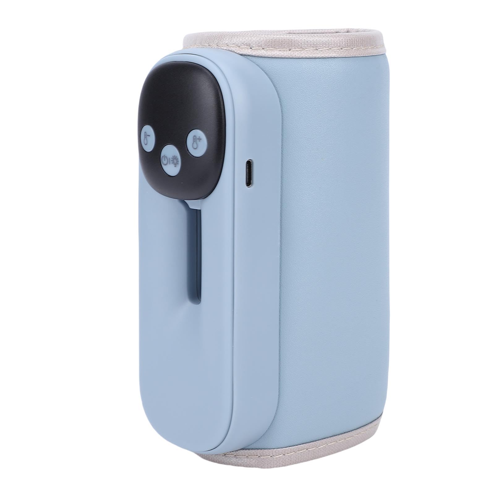 Calentador de Biberones Portátil para Viajes, Calentador de Control de Temperatura Inteligente de 11 Temperaturas con Luz Nocturna, de Biberones de Calentamiento Rápido con Batería de 8000