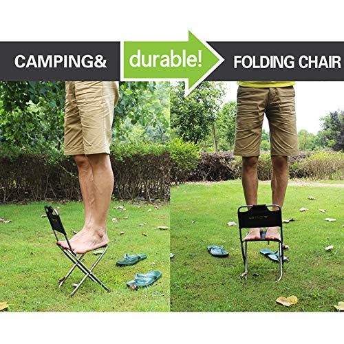Tabouret pliant camping noir imperméable pour rando plage BBQ - 3