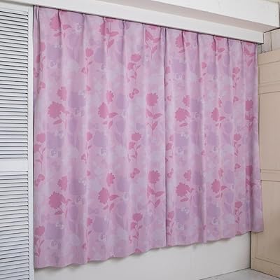 サンリオ 【日本製】ハローキティ シルエット 1級遮光カーテン 2枚組 幅100×178cm丈 遮光率99.99% 洗濯可 キャラクター SS-11-201-2 …