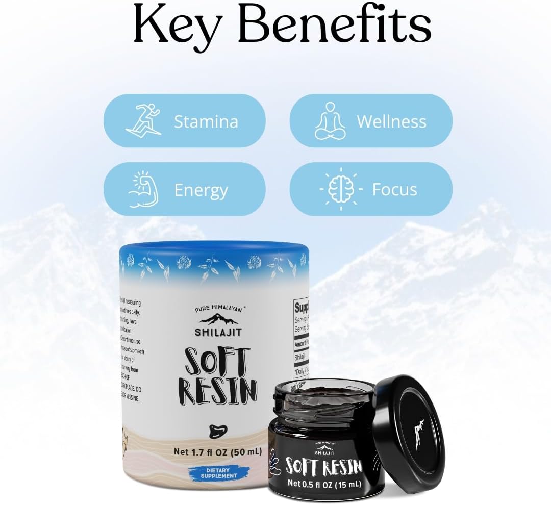 Himalayan Shilajit by Pure Himalyan Shilajit, Grade A Himalayan Soft Resin, Energy & Immune Support, Natural Source of Fulvic Acid & 85+ Trace Minerals Supplement for Men & Women (15ml/0.5oz) - Image 2