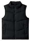 Meikulo Boys Zip Up Puffer Vest Kids Stand Collar Quilted Gilet Sleeveless Jackets Outwear with Pockets